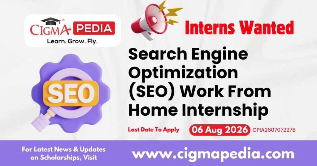 Search Engine Optimization (SEO) Work from Home Internship