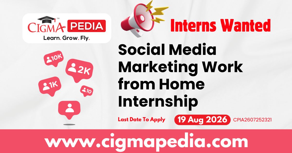 Social Media Marketing Work from Home Internship