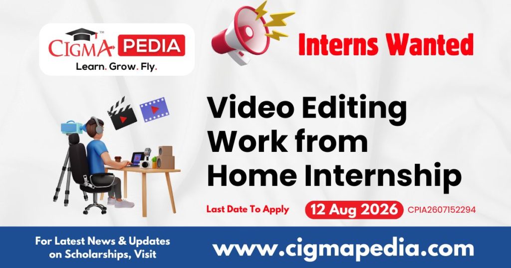 Video Editing Work From Home Internship