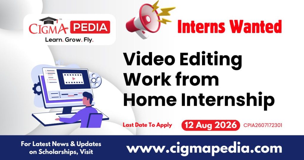 Video Editing Work From Home Internship