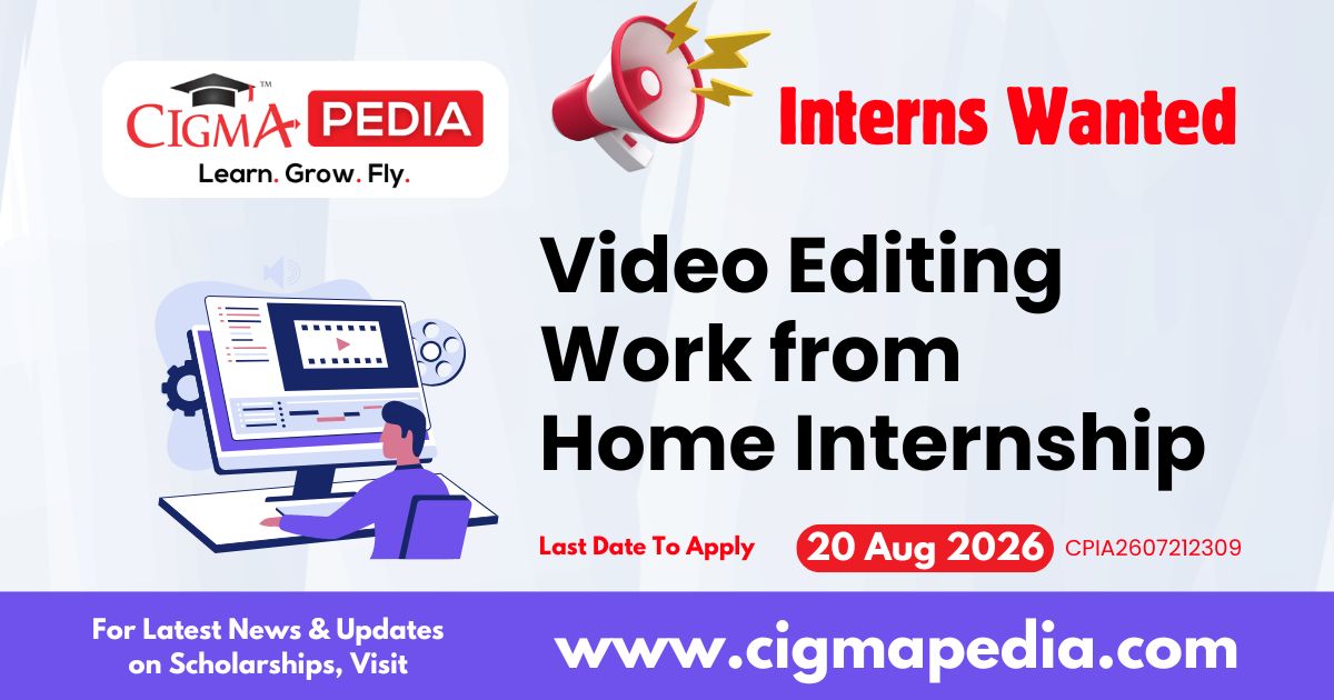 Video Editing Work From Home Internship