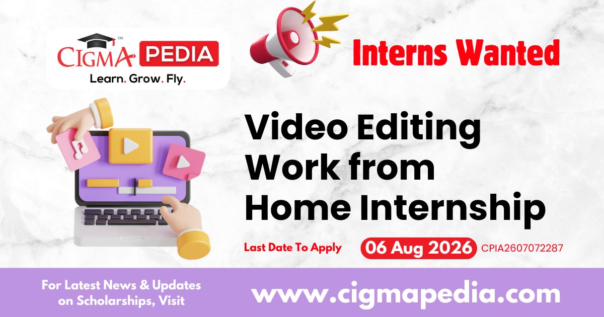 Video Editing Work From Home Internship