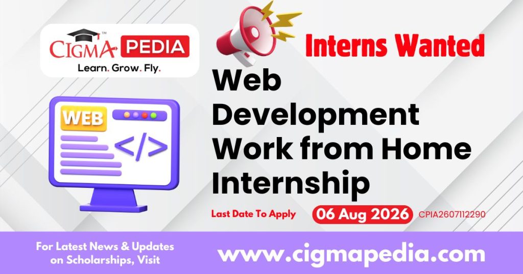 Web Development Work from Home Internship