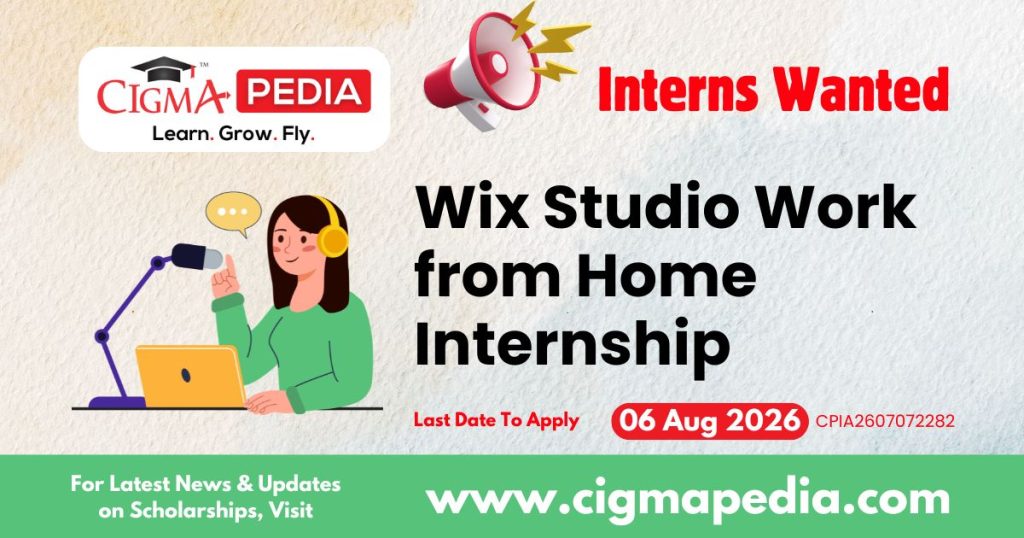 Wix Studio Work from Home Internship