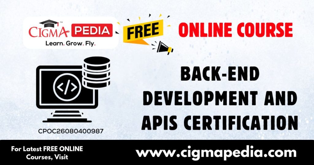 Back-End Development and APIs Certification
