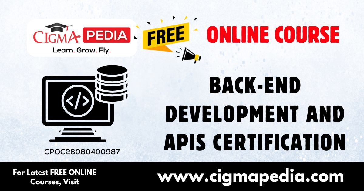 Back-End Development and APIs Certification