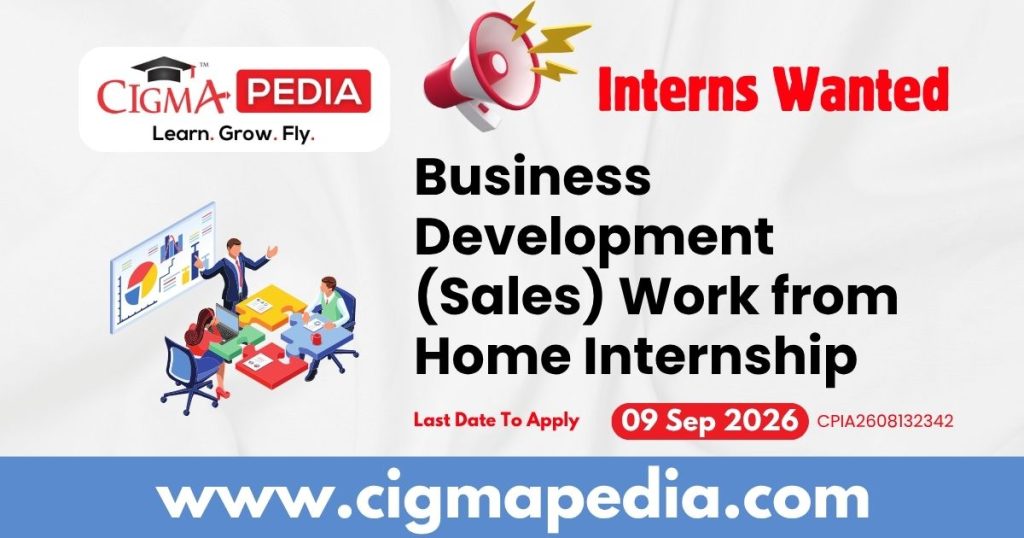 Business Development (Sales) Work From Home Internship
