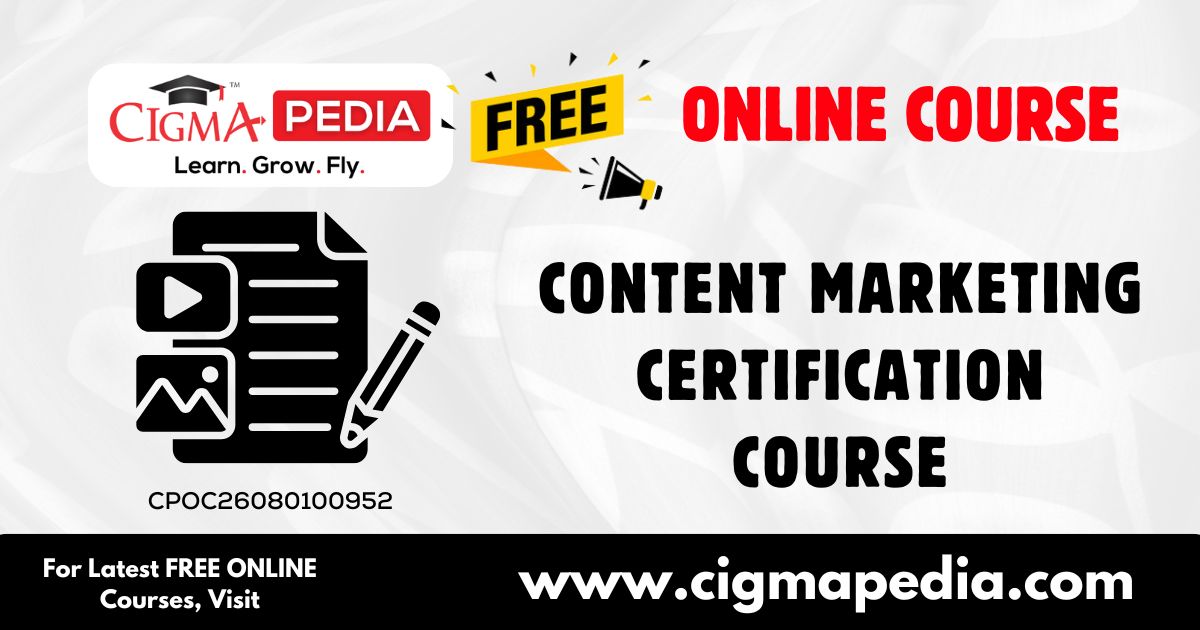 Content Marketing Certification Course