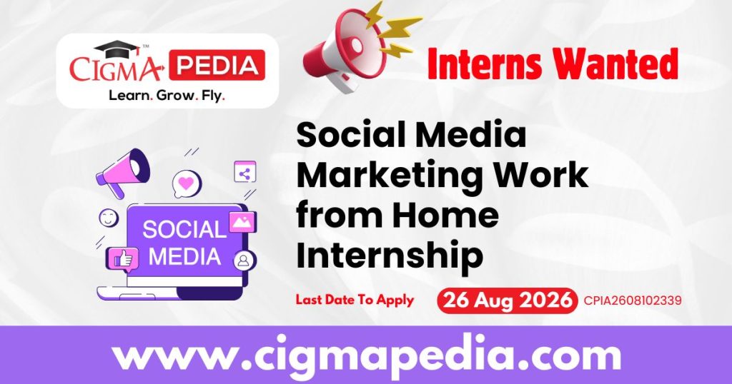 Social Media Marketing Work from Home Internship