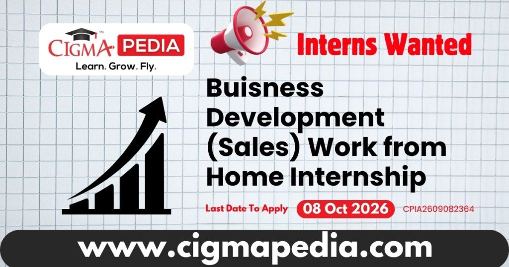 Buisness Development (Sales) Work from Home Internship
