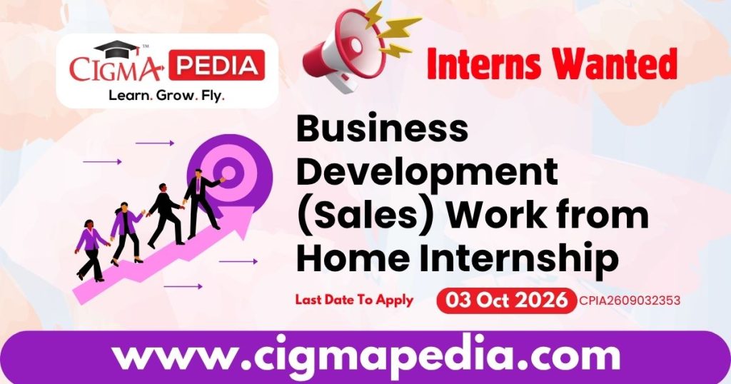 Business Development (Sales) Work from Home Internship