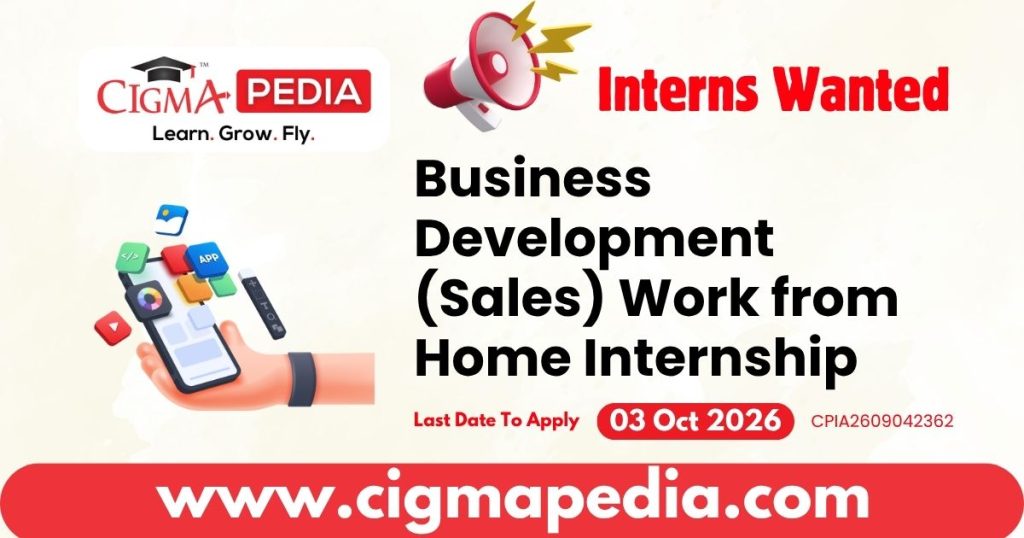 Business Development (Sales) Work from Home Internship