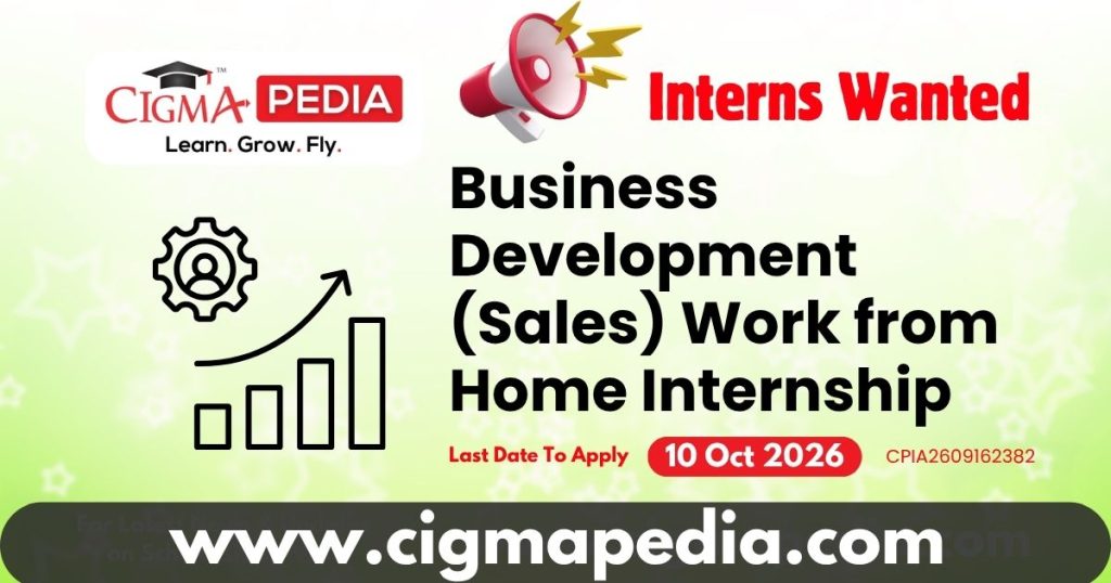 Business Development (Sales) Work from Home Internship