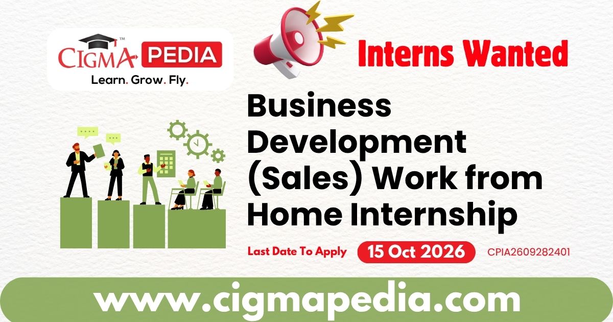 Business Development (Sales) Work from Home Internship