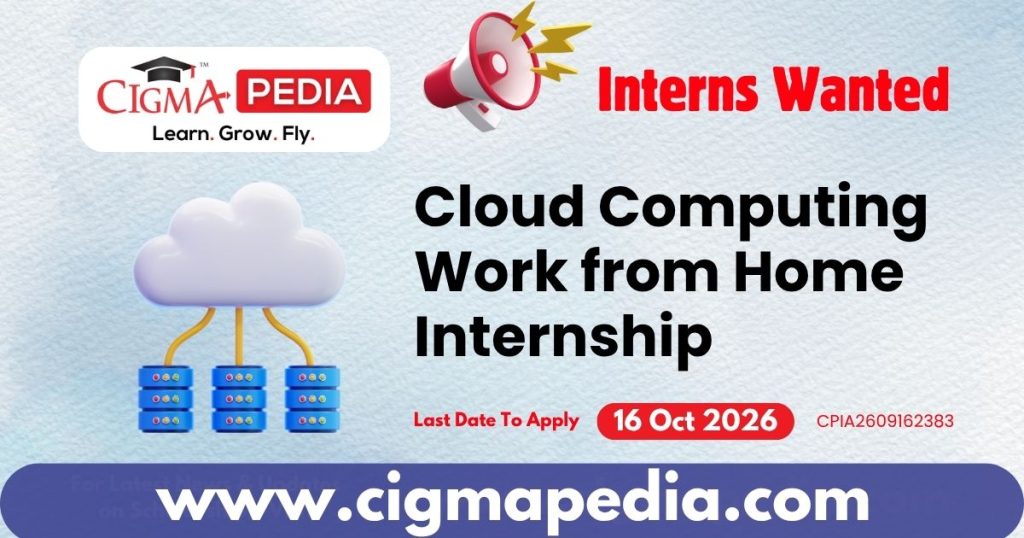 Cloud Computing Work from Home Internship