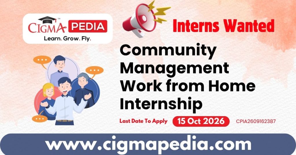 Community Management Work from Home Internship