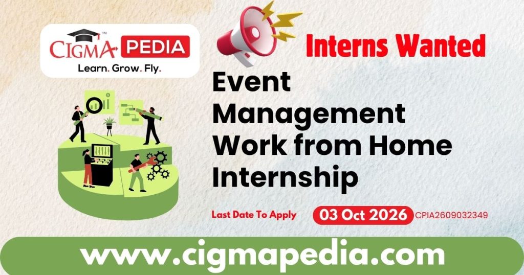 Event Management Work from Home Internship