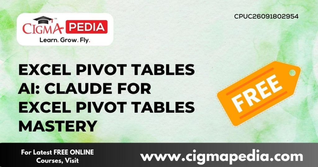 Excel Pivot Tables AI