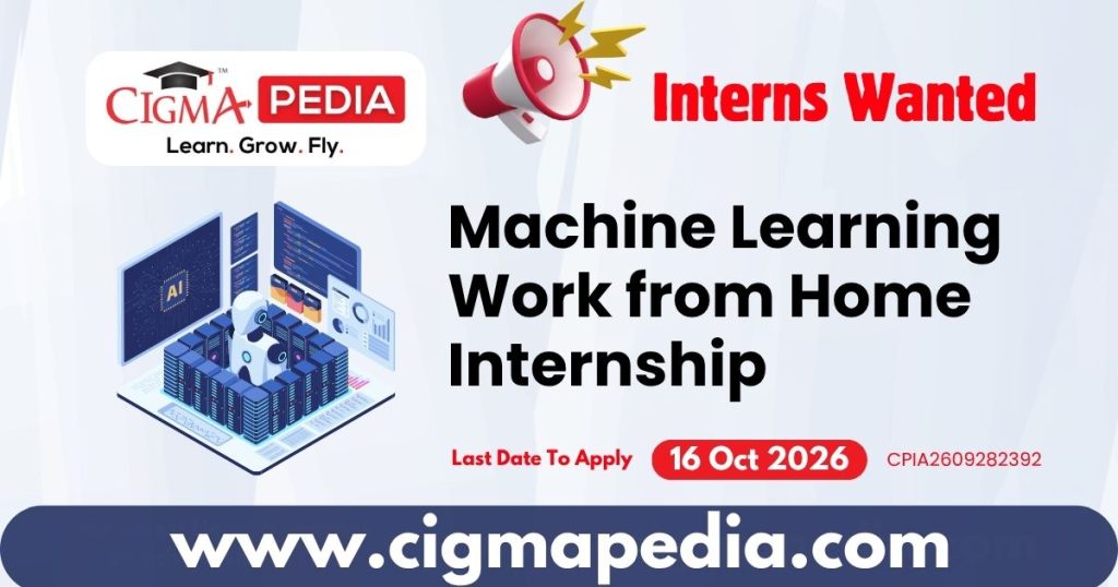 Machine Learning Work from Home Internship