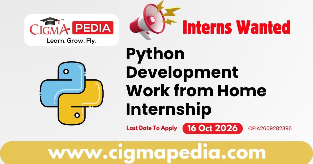 Python Development Work from Home Internship