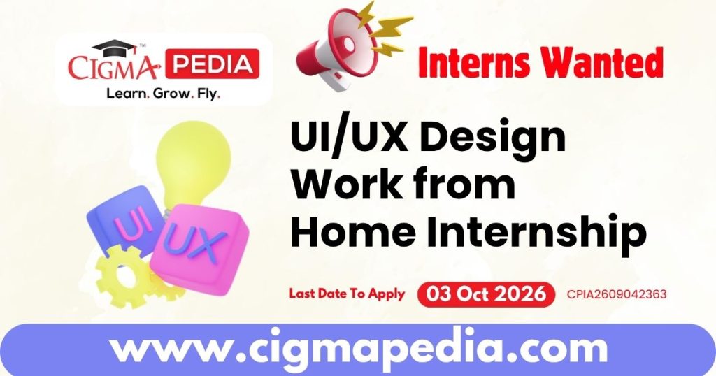 UIUX Design Work from Home Internship