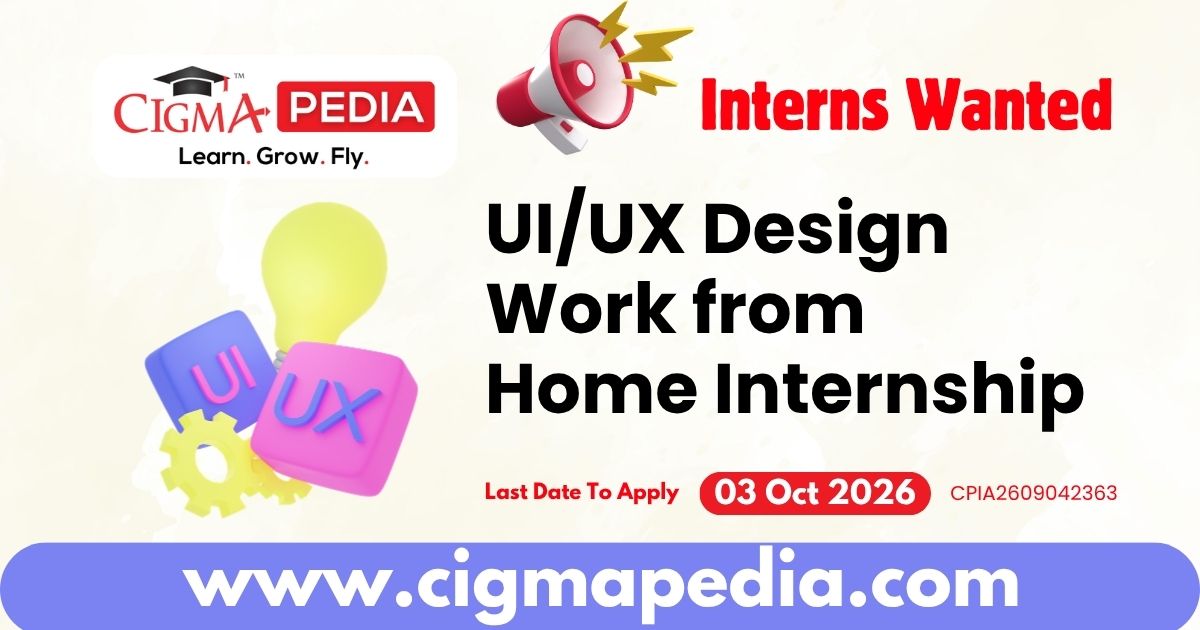UIUX Design Work from Home Internship