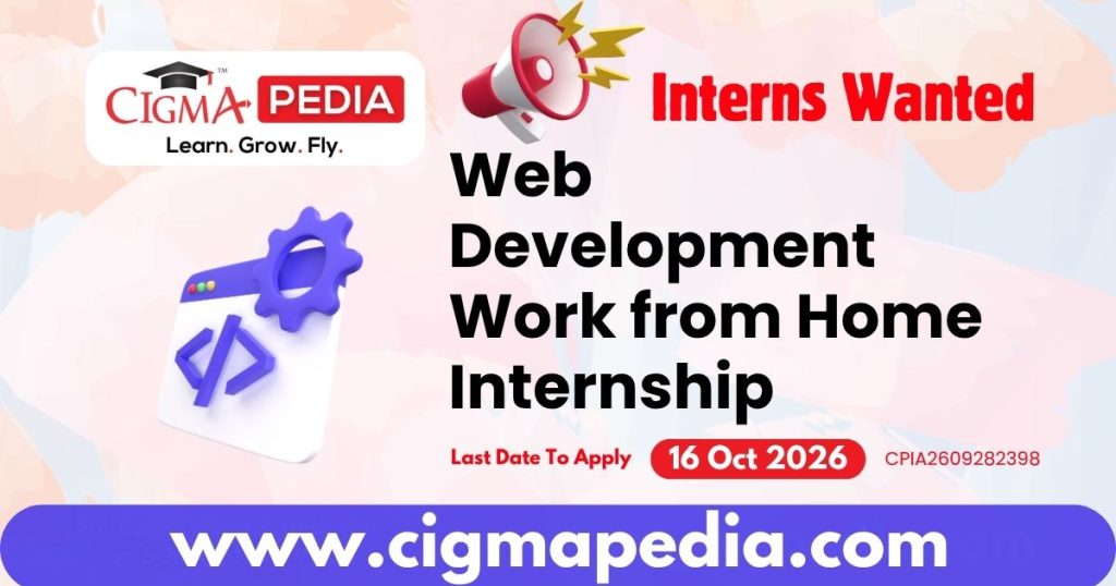 Web Development Work from Home Internship