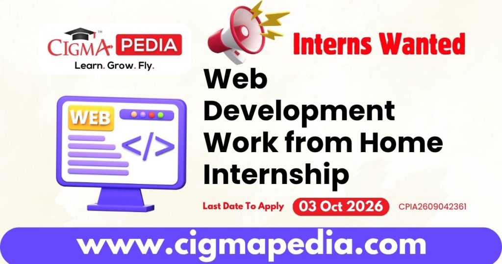Web Development Work from Home Internship