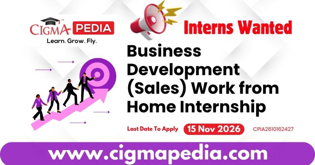 Business Development (Sales) Work from Home Internship
