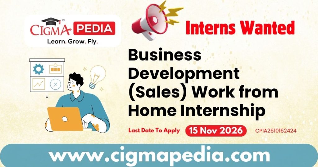 Business Development (Sales) Work from Home Internship