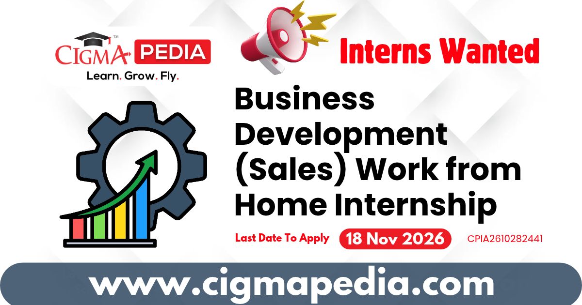 Business Development (Sales) Work from Home Internship