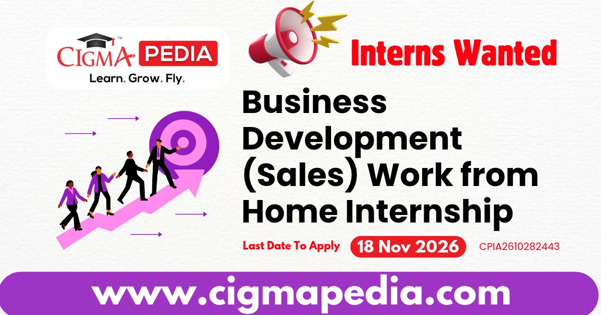 Business Development (Sales) Work from Home Internship