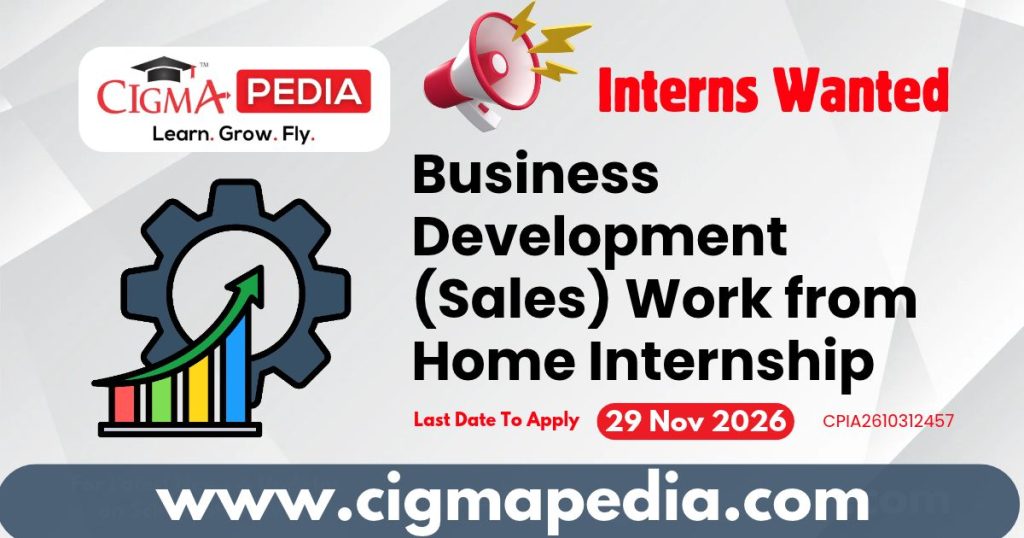 Business Development (Sales) Work from Home Internship