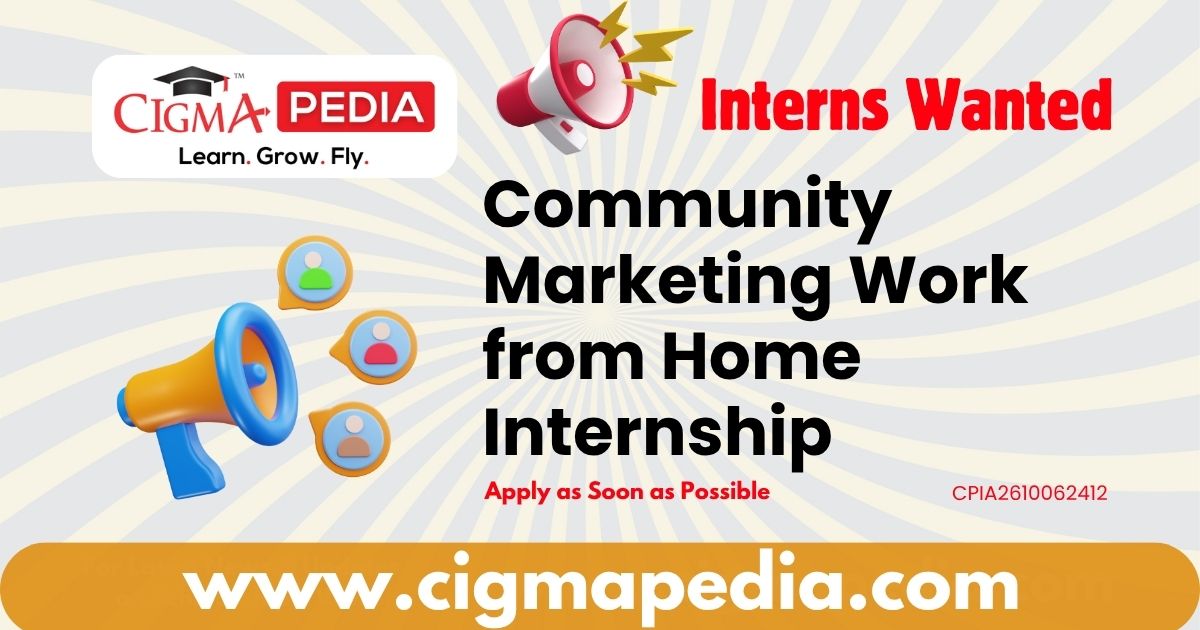 Community Marketing Work from Home Internship