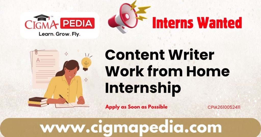 Content Writer Work from Home Internship