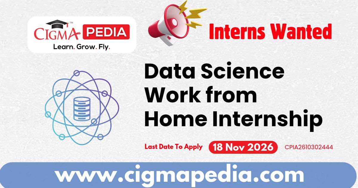 Data Science Work from Home Internship