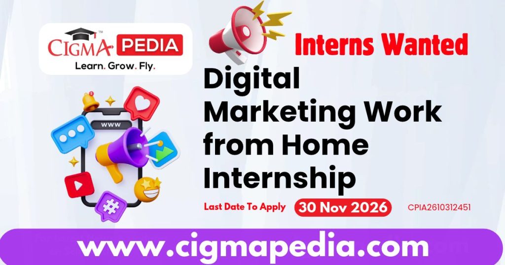 Digital Marketing Work from Home Internship