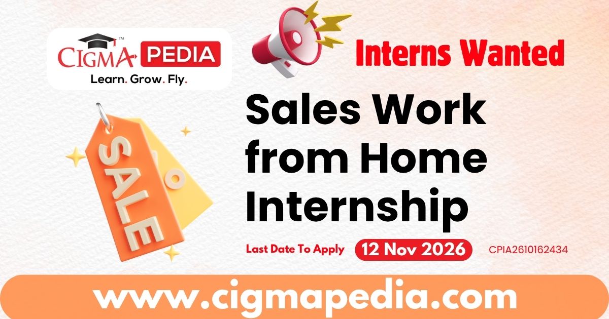 Sales Work from Home Internship