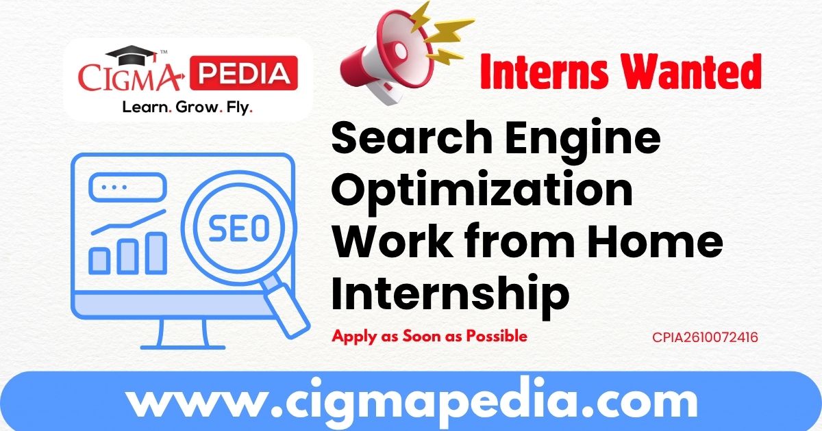 Search Engine Optimization Work from Home Internship