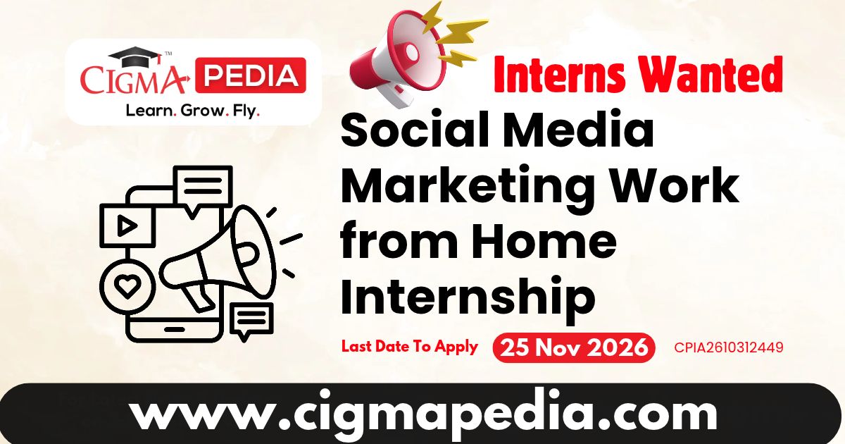 Social Media Marketing Work from Home Internship