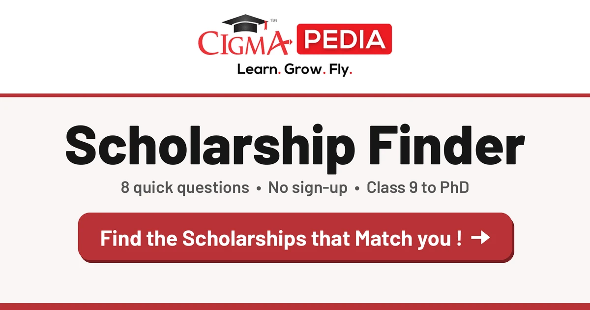 CIGMA Pedia Scholarship Finder: find the scholarships that match you in 8 quick questions